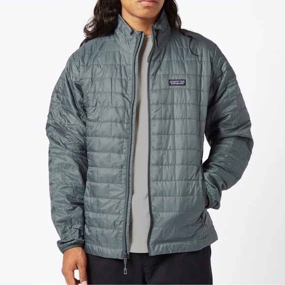 Patagonia Gray Nano Puff Winter Puffer Zip-Up Jacket Small - Picture 11 of 12